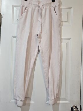 Negative Light Pink Waffle Knit Jogger Pants Size Medium{Bx26}